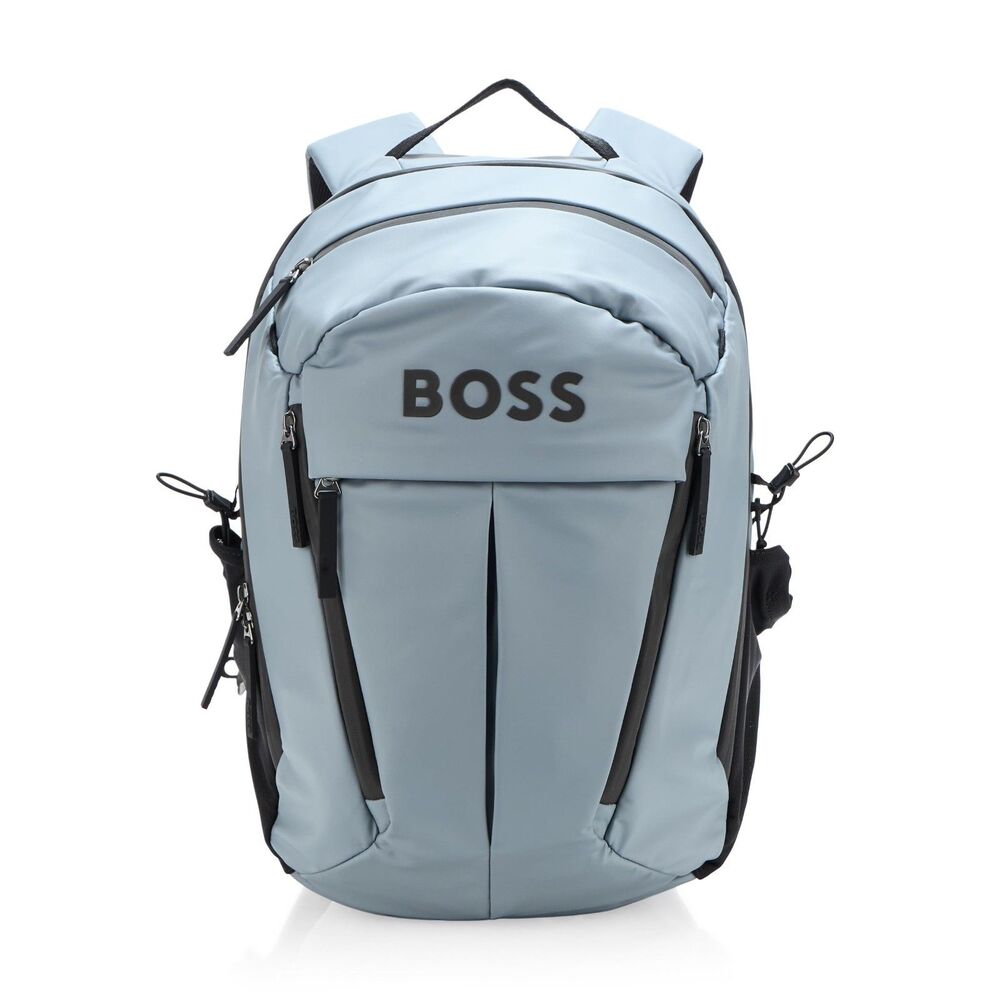 BOSS by HUGO BOSS , Stormy Bold Logo Backpack, Ice Grey, One Size
